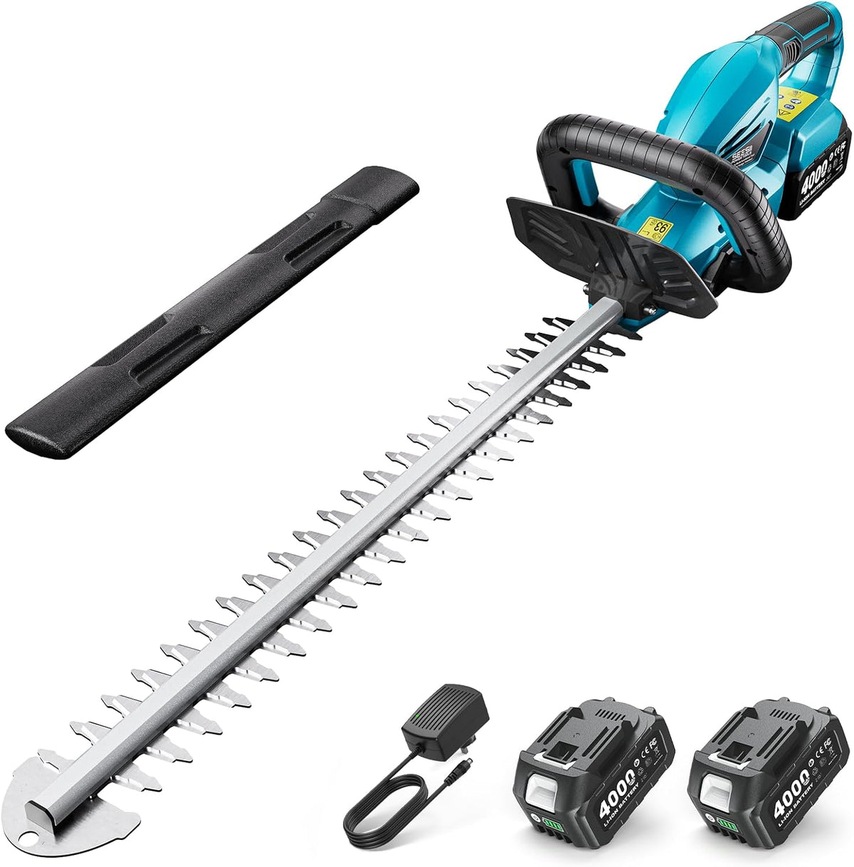 SEESII 20" Hedge Trimmer Cordless with 2× 4.0Ah Battery, Lightweight Design