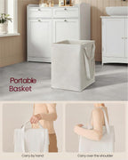 VASAGLE Laundry Cabinet with Tilt-Out Basket, 2 Drawers, 2 Baskets