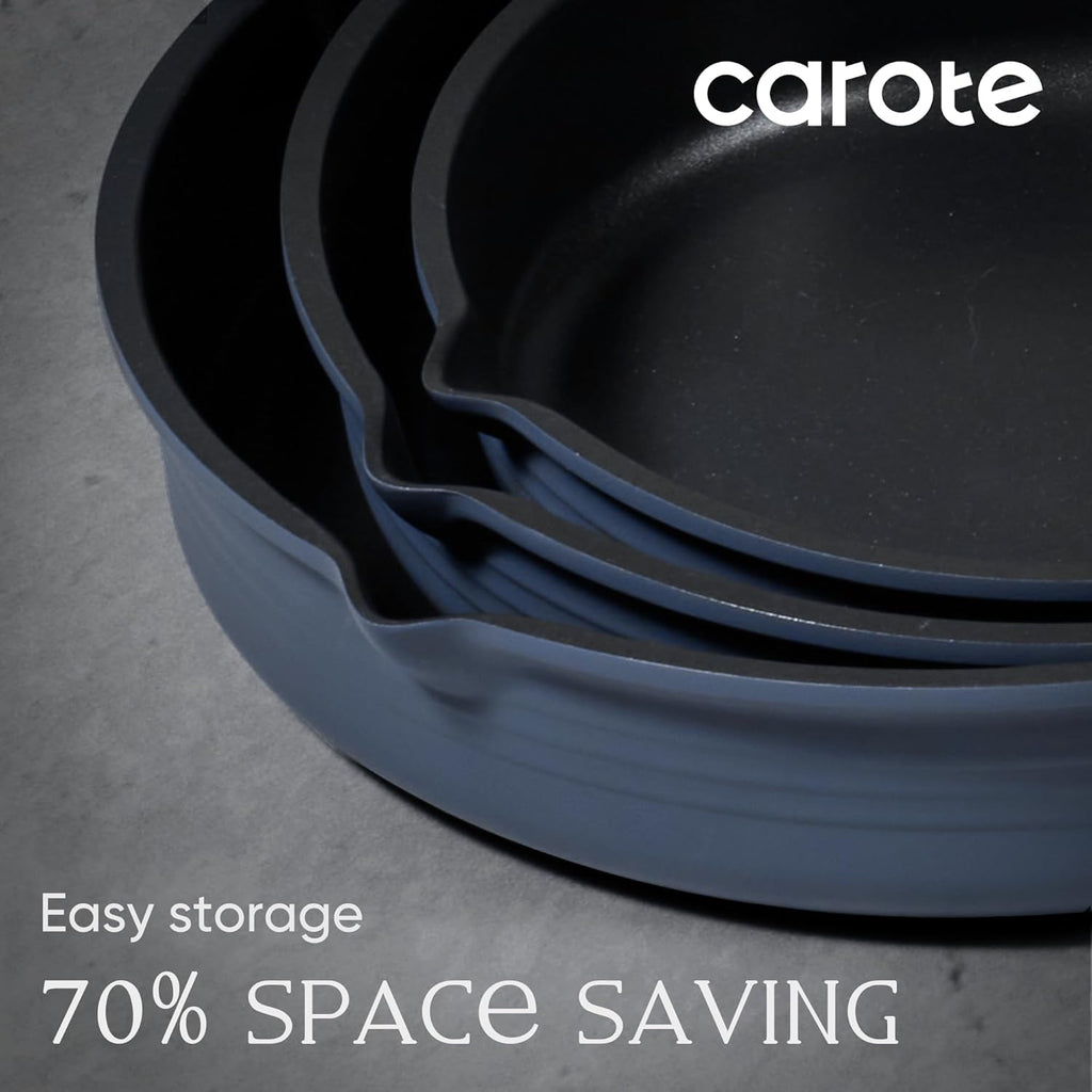 CAROTE 30pcs Titanium Cookware Set, Pots and Pans Set Detachable Handle