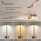 2 Pack Rechargeable Cordless Table Lamp, 5000mAh Battery Table Light