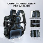 KastKing BaitSpace 50L Fishing Backpack with 4 Tackle Boxes, 2 Rod Holders