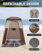 KingCamp Shower Tent, Portable Privacy Tent Outdoor Camping 1/2 Room Toilet Tents with Shower Bag & Dressing Room for Beach, Camping & Hiking