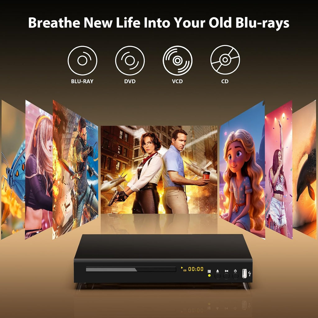 Blu Ray DVD Player Dolby Digital TrueHD/DTS and 1080P Full HD