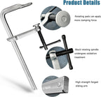 Heavy-Duty 12-Inch F-Clamps, 4-Pack, 1320 Lbs Forged Alloy Steel