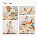 Tiny Land Pikler Triangle Set, 7-in-1 Foldable Climbing Toys Set for Kids