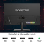 New! Sceptre 27-inch Prime Gaming Monitor DisplayPort x2 180Hz HDMI x2 180Hz Build-in Speakers, Machine Black 2027 (E275B-FW180T Series)
