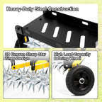 40-Inch Tow Behind Spike Aerator, Pull Behind Lawn Aerator with 10 Galvanized Steel Tines for Aerating Lawns, Soil Penetrator Spikes Tractor with