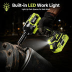 SEESE Cordless Impact Wrench Kit: 590 Ft-lbs(800N.m) 3500IPM High Torque