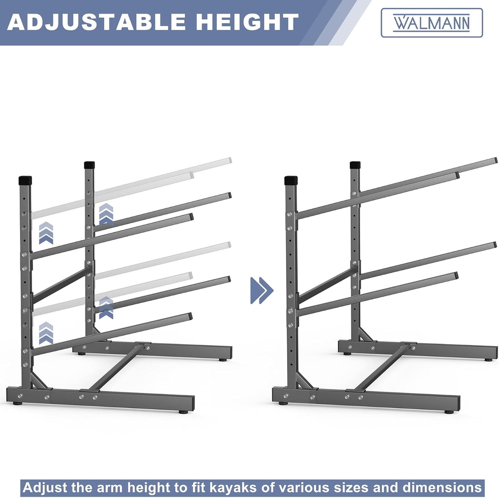 WALMANN Garage Kayak Rack, Heavy-Duty Freestanding Kayak Stand
