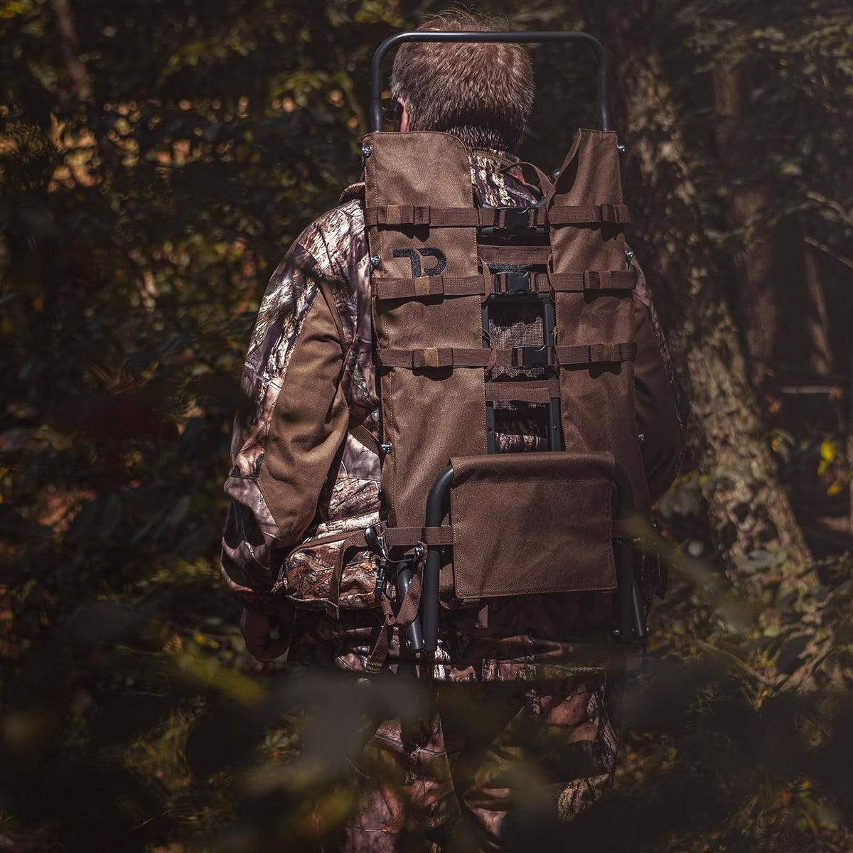 TR Aluminum External Frame Backpack, Adjustable Hunting Hiking Pack, Camo