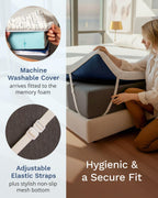 Viscosoft 3 Inch Memory Foam Mattress Topper King - Pain & Pressure Relief