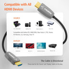 8K HDMI 2.1 Fiber Optic Cable, CL2 Rated, 48Gbps, 8K60, 4K120, 50FT
