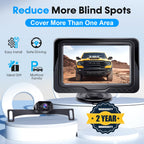 HD 1080P Backup Camera Plug & Play: Fast 60FPS Smooth Real-Time Clear View