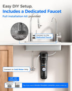Waterdrop 10UB Under Sink Water Filter System with Dedicated Faucet