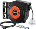 DEWENWILS 50FT Retractable Extension Cord Reel, 14AWG/3C SJTOW Cord Reel
