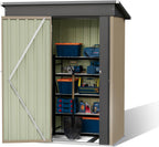 Patiowell 5x3 FT Outdoor Storage Shed with Floor Frame, Small Metal Sheds