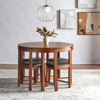 Tobey Harrisburg 5-Piece Round Dining Set, Table 29.6H x 41.3W x 41.3D, Chair 28.75H x 16.5W x 16.5D