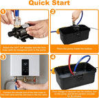 Tankless Water Heater Flushing Kit: Brushless Pump, 2×6' Hoses & Toolbox