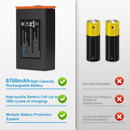 2 PACK Power Mag Battery Pack for Moultrie edge 2 Cellular Trail Camera