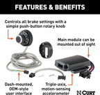 CURT 51170 Spectrum Proportional Trailer Brake Controller, Dash-Mount Knob
