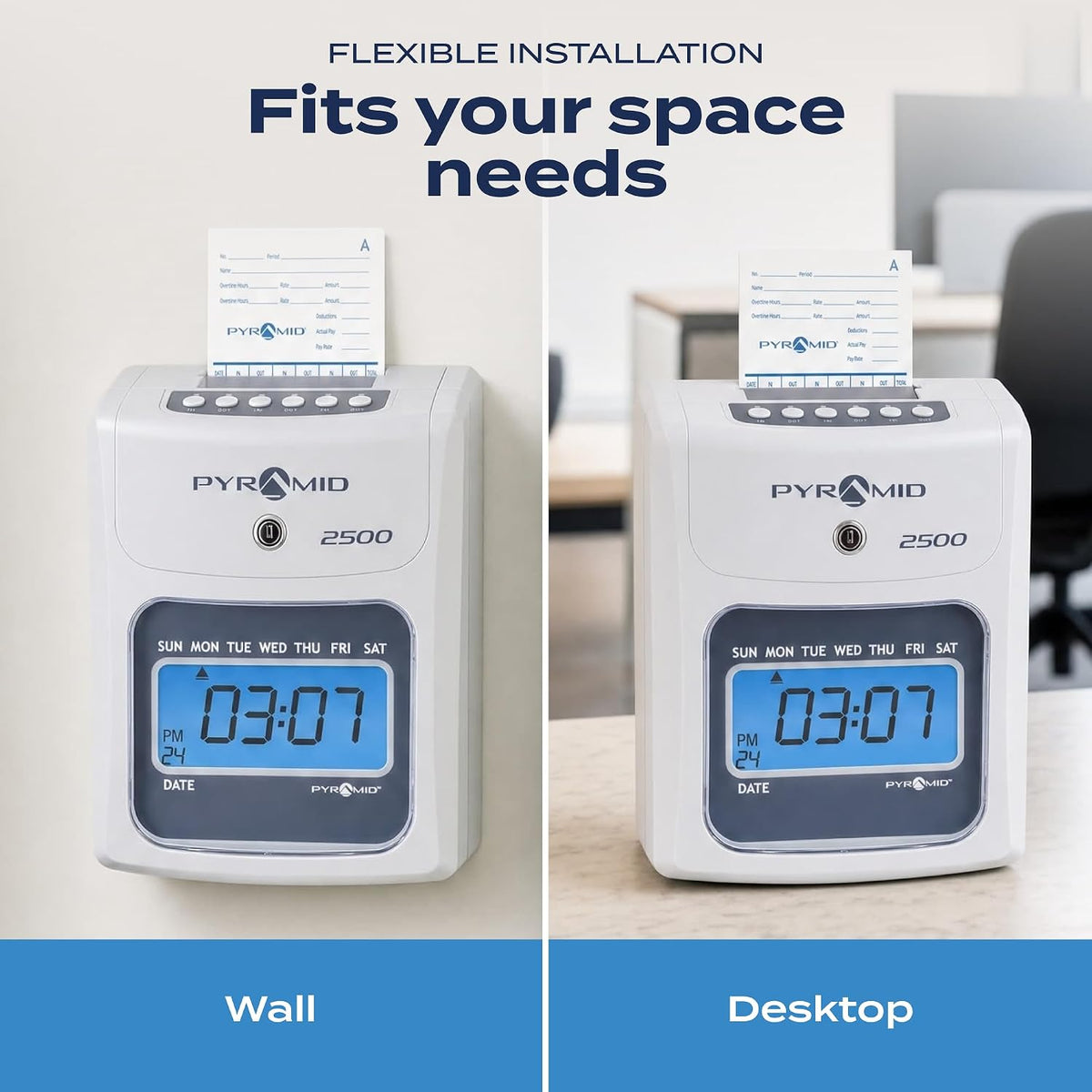 Pyramid Time Systems 2500 Auto-Aligning Time Clock Bundle [2500K1]