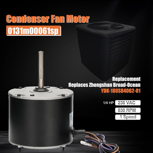 0131M00061SP Condenser Fan Motor, 1/4 Hp Condenser Fan Motor