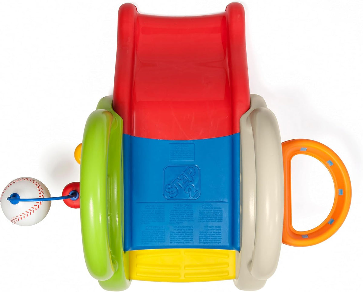 Step2 Sports-Tastic Activity Center, Toddler Sports Playset, Indoor/Outdoor Slide, Play Gym Includes Bat & Balls, Made of Durable Plastic, For