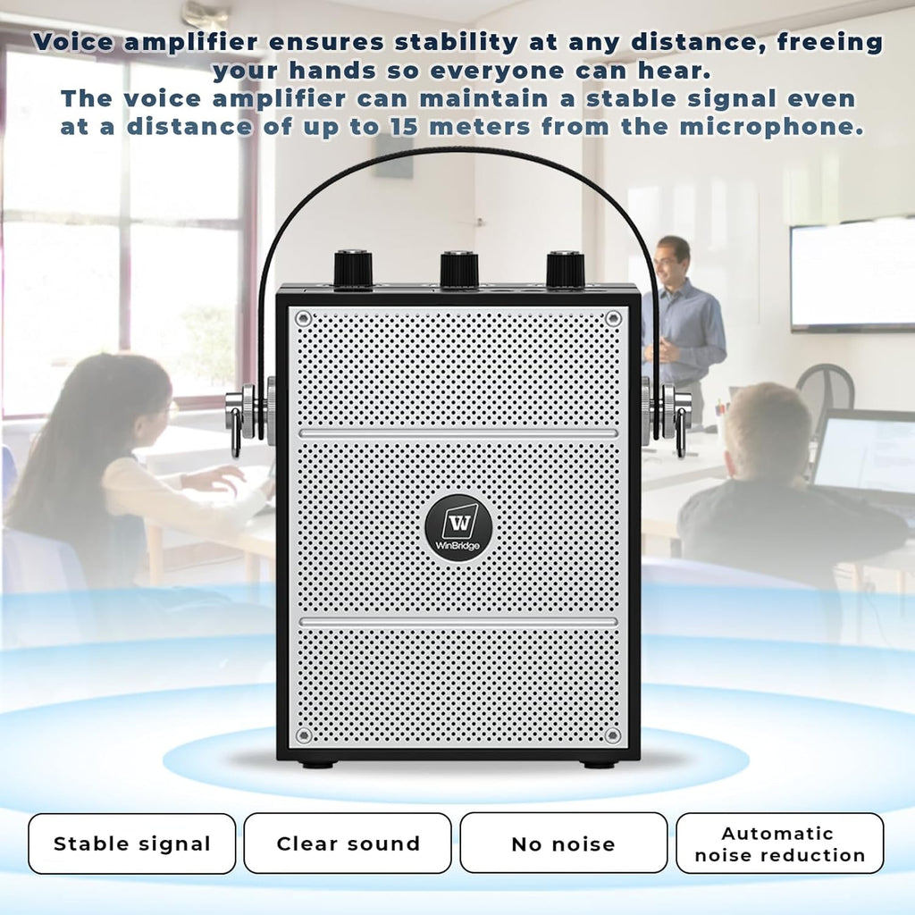 50W Voice Amplifier for Teachers, Portable PA Speaker with Microphone