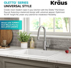 KRAUS Spot Free Stainless Steel Pull Down Kitchen Faucet KPF-2620SFS