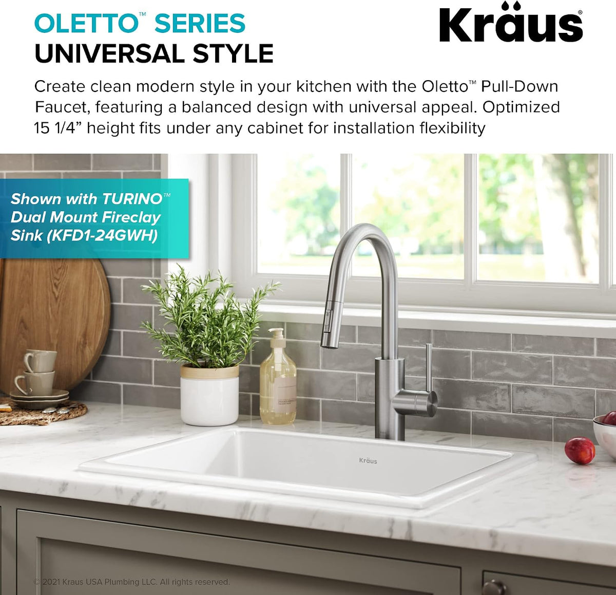KRAUS Spot Free Stainless Steel Pull Down Kitchen Faucet KPF-2620SFS