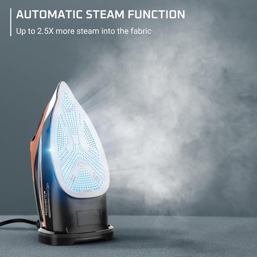 Rowenta Iron Steam Force Pro Steam Iron for Clothes, 1850 Watts, 5 Presets Smart Screen, Stainless Steel Soleplate, High-Efficiency Handheld Steamer