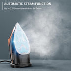 Rowenta Iron Steam Force Pro Steam Iron for Clothes, 1850 Watts, 5 Presets Smart Screen, Stainless Steel Soleplate, High-Efficiency Handheld Steamer
