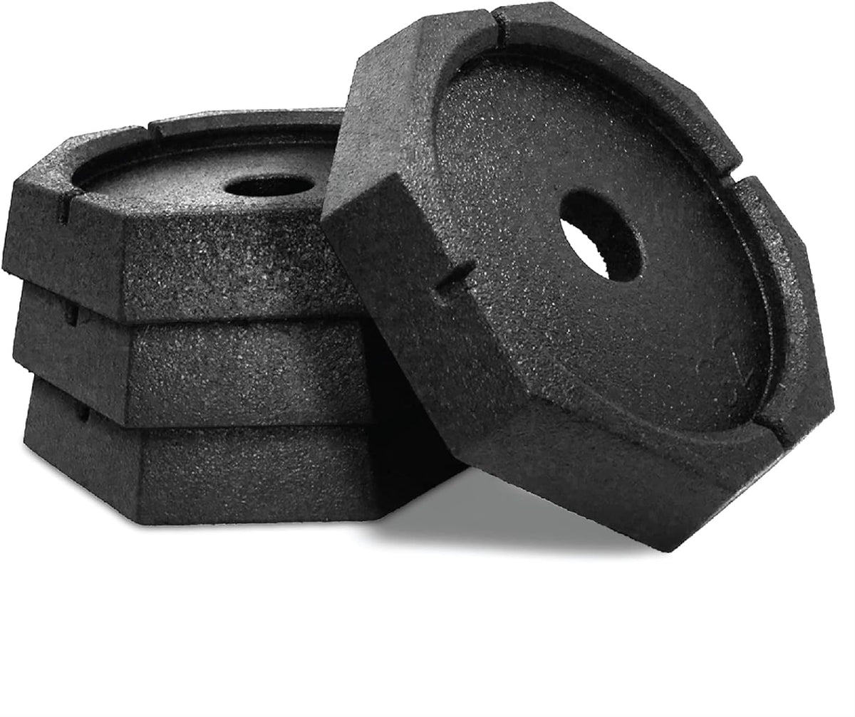 Xtra (4-Pack) | Four-Point RV Leveling System Featuring 9” Round Jack Feet | Adds 61% Additional Surface Area for Stability, 5 lbs Per Pad & 11”