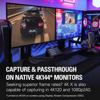 Elgato 4K X Capture Card, HDMI 2.1, 4K144 Ultra-Low Latency