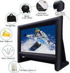 XHYCPY 16ft Inflatable Movie Screen with Air Blower Storage Bag - Front/Rear Projection, Easy Set Up for Backyard Movie Night, Theme Parties