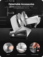 OSTBA Electric Meat Slicer with Two 7.5” Stainless Steel Blades, 200W