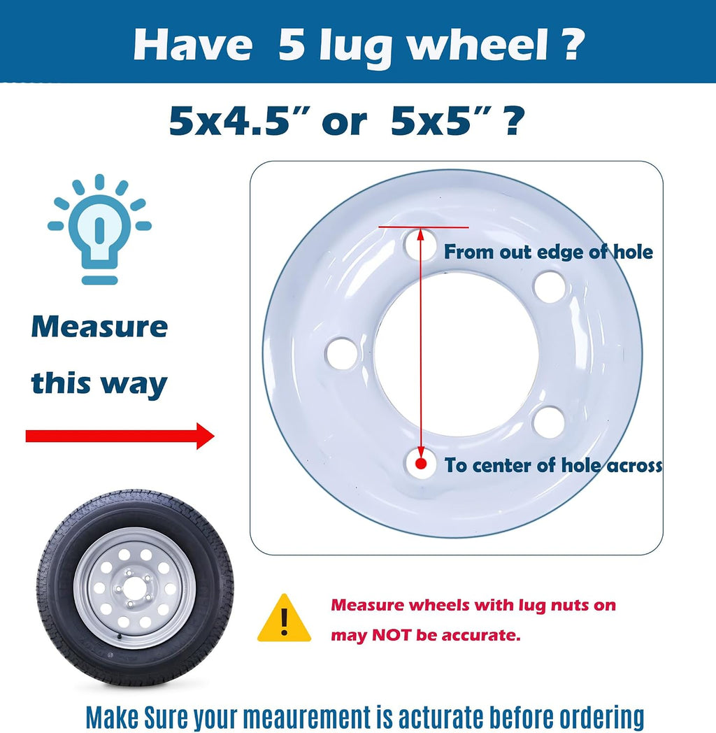 Free Country Trailer Tire Wheel ST205/75D15 6PR C 101L 5X4.5 Black Mod, Pk2