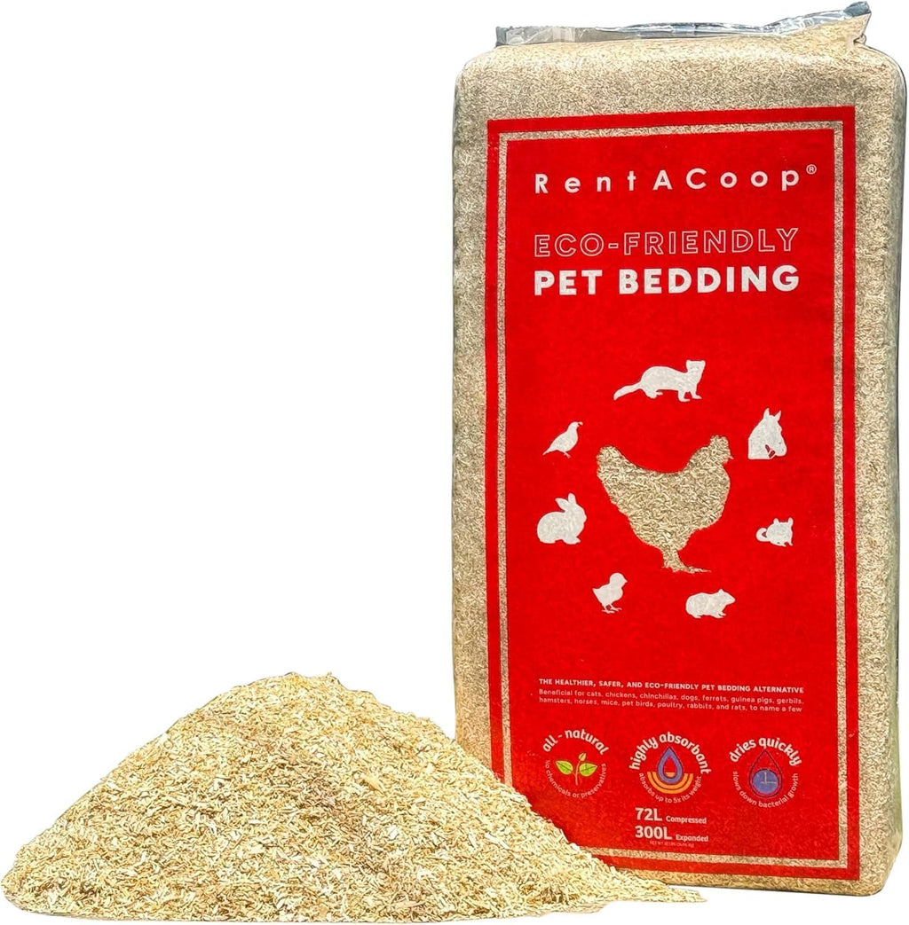 RentACoop Premium Hemp Bedding for Chickens, Rabbits, Horses - 300L (30lbs)