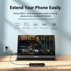InnoView Portable Monitor, 15.6 Inch FHD 1080P HDMI USB C Second External Monitor for Laptop, Desktop, MacBook, Phones, Tablet, PS5/4, Xbox, Switch