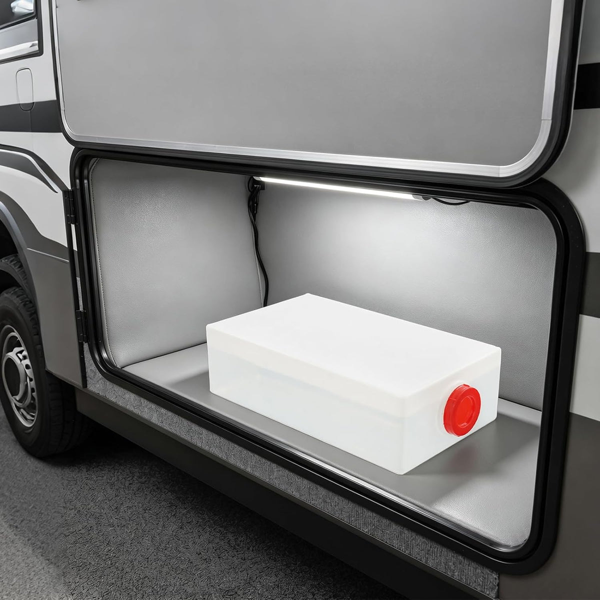 13.7 Gallon Rv Water Tank, Lldpe One Piece Molded Water Storage Tank