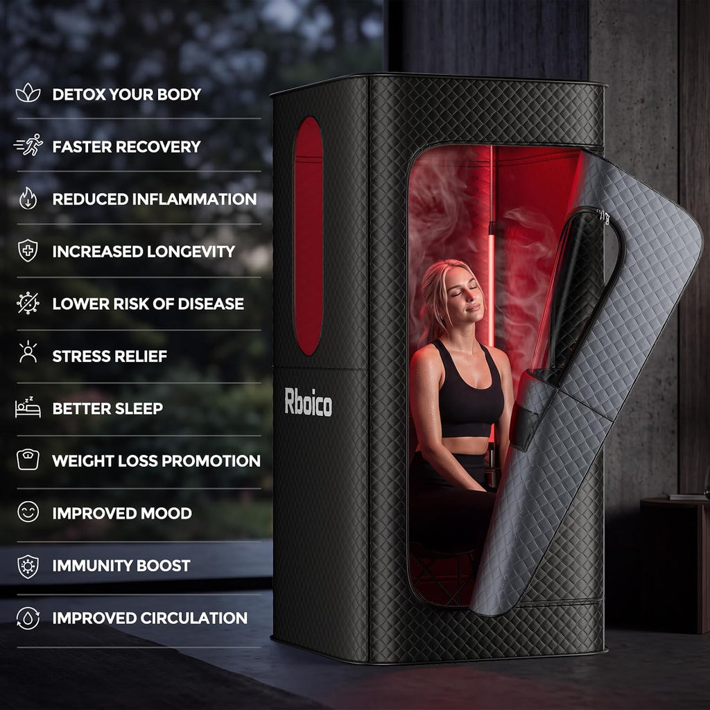 Portable Home Sauna, Dry Heat Sauna Box with Infrared Light