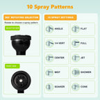 8L/2.1-Gal Portable Shower for Beach & Camping, 10 Spray Patterns
