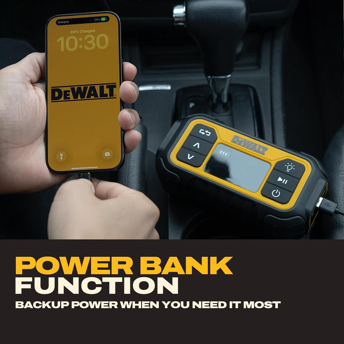 DEWALT Tire Inflator, Portable Air Compressor with Digital Display Pressure Gauge & Auto Shut Off, 150 PSI 12V DC Corded & Battery Powered Air Pump