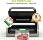 Bonsenkitchen Vacuum Sealer with Easy Handle Design,1 Bag Roll & 10 Bags