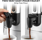Zulay Commercial Coffee Maker, Coffee Urn 100 Cup, Large Coffee Percolator - 100 Cup Coffee Maker with Double-Wall Stainless Steel, Commercial Coffee