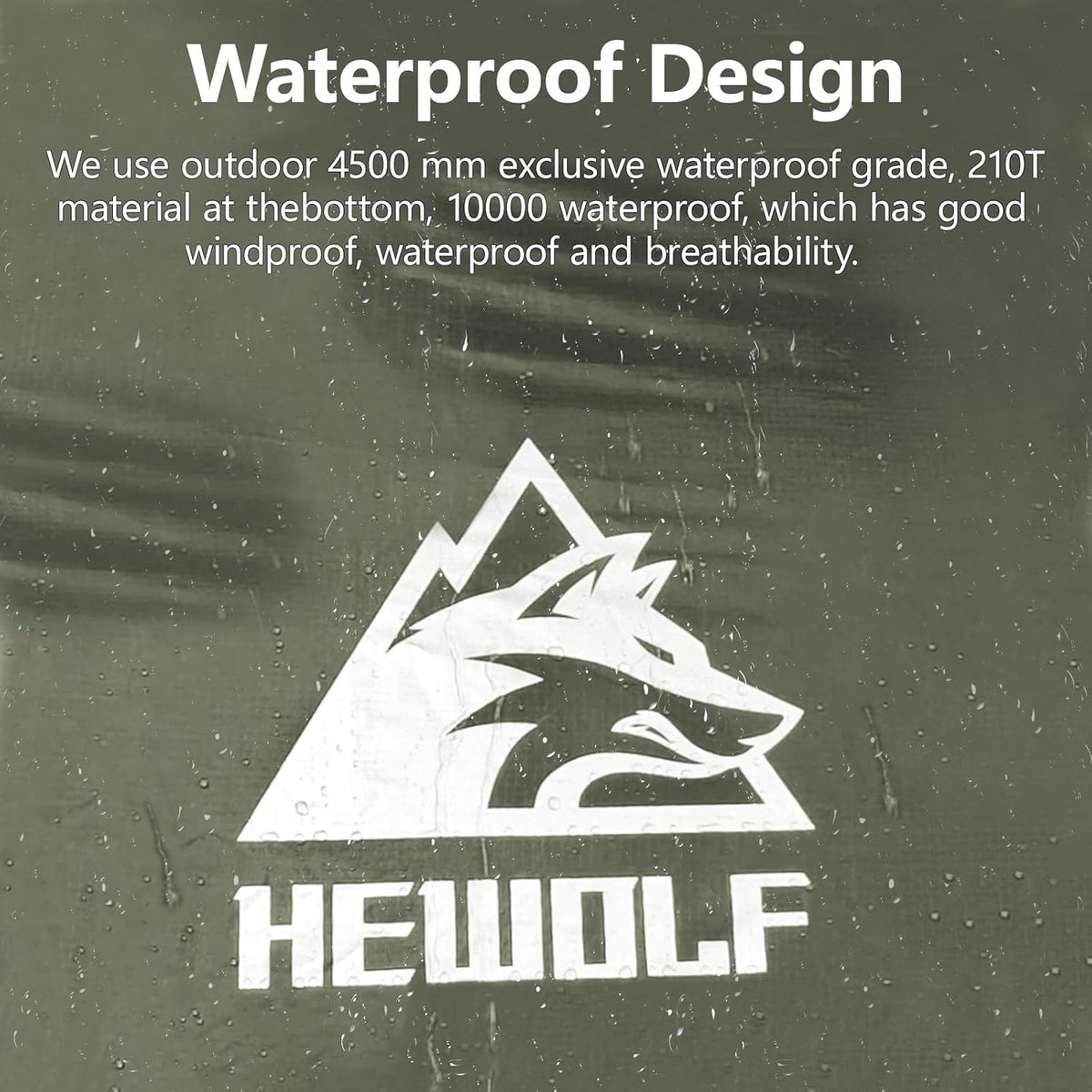 Hewolf 2/3/4 Person Camping Tent - Instant Pop Up Waterproof 2 Doors Tent with Easy Setup | 3-Season Hexagonal Dome Design for Family, Hiking &