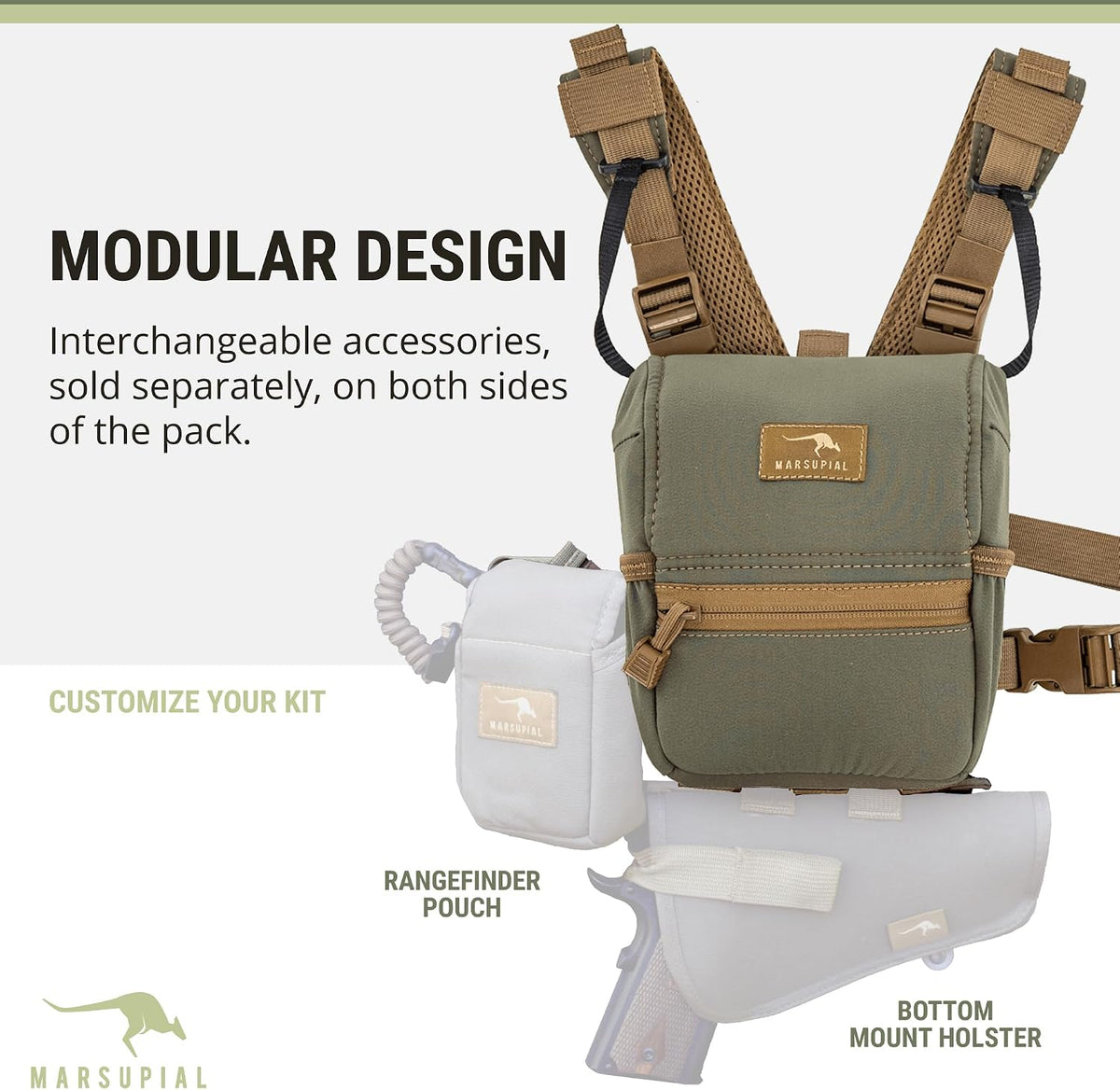Enclosed Binocular Chest Pack, Multicam, Large