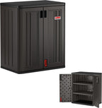 Suncast 30" Base Cabinet, Heavy-Duty Garage Storage Cabinet, Dark Gray