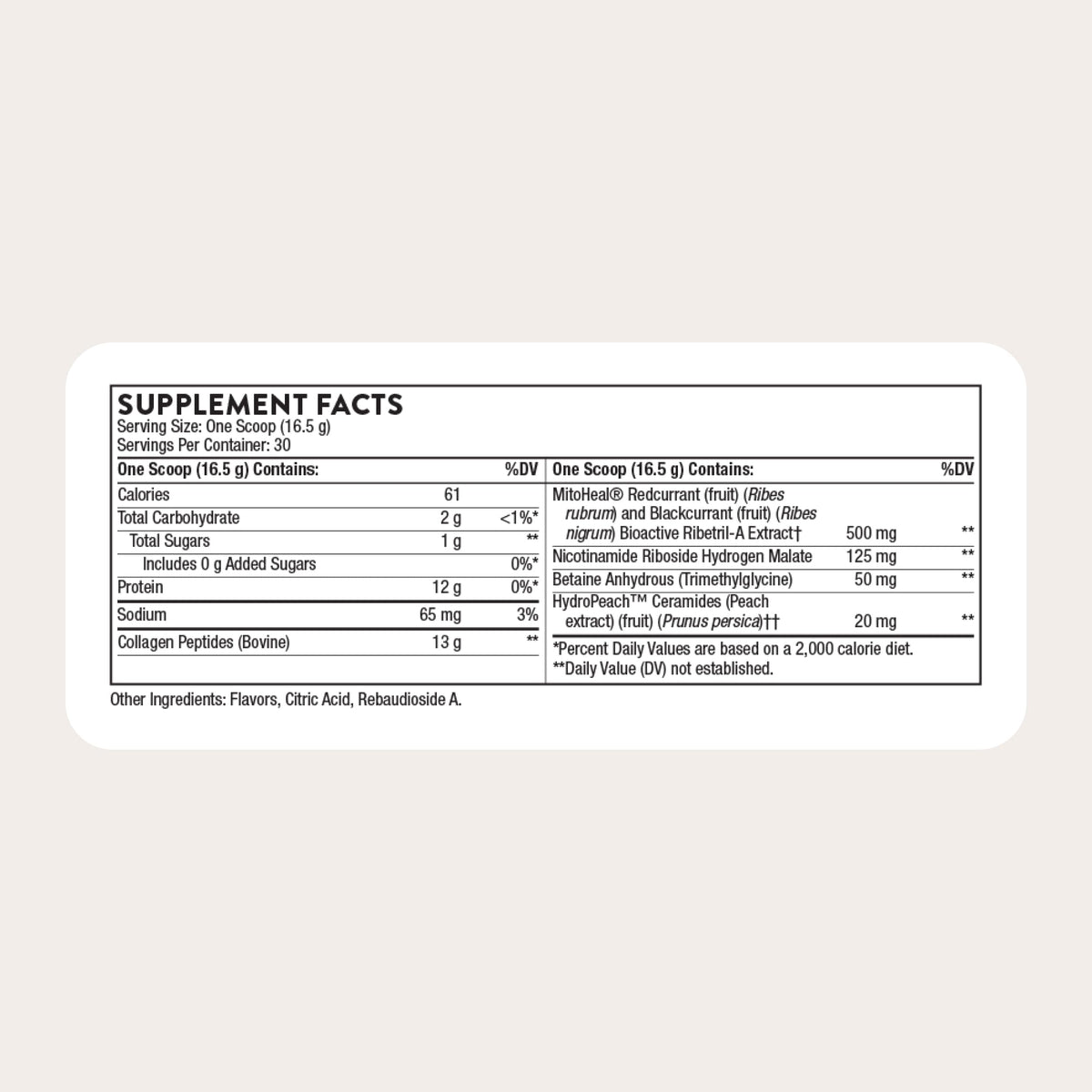 THORNE Collagen Plus, Collagen Peptides with NR & Ceramides, 30 Servings