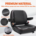 Universal Forklift Seat,Tractor Seat,with Micro Switch,Armrest and Safety Belt,for Tractor,Mower,Skid Loader,Telehandler,Backhoe,Excavator Dozer…